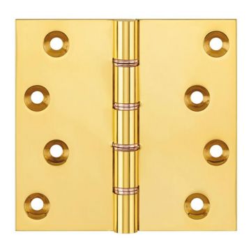 Projection Hinge 102 x 102 mm Brass Performance Guarantee Polished Brass Lacquered