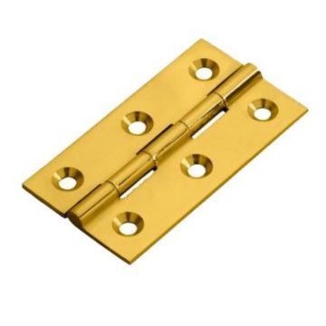 Contract Broad Suite Butt Hinge 50 x 28mm Brass Polished Brass Lacquered