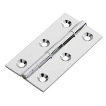 Contract Broad Suite Butt Hinge 50 x 28mm Brass Polished Chrome Plate