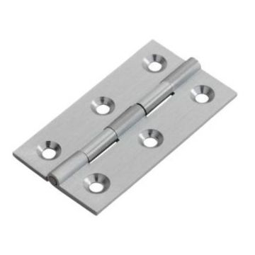 Contract Broad Suite Butt Hinge 50 x 28mm Brass Satin Chrome Plate