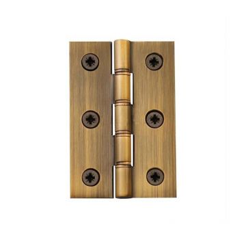 Light DPBW Butt Hinge 76 x 51 mm Brass Brushed Antique Brass Lacquered