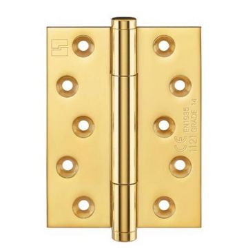 Tritech Hinge 100 x 75mm FR60 Concealed Bearing Brass  Polished Brass Unlacquered