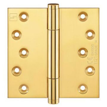Tritech Hinge 100 x 100mm FR60 Concealed Bearing Brass Polished Brass Lacquered