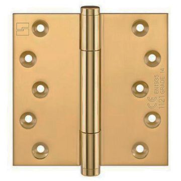 Tritech Hinge 100 x 100mm FR60 Concealed Bearing Brass Satin Brass Lacquered