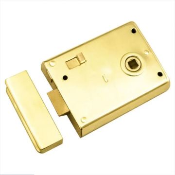Rim Latch 108 mm Polished Brass Lacquered