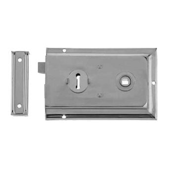 Rim Lock 153 mm Satin chrome Plate
