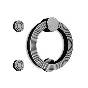 Groove Ring Door Knocker 114 mm (Matt Black Chrome)