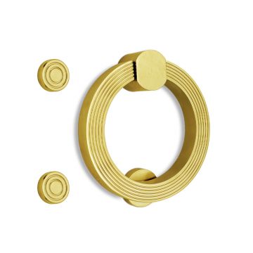Groove Ring Door Knocker 114 mm (Satin Brass Unlacquered)