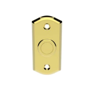 Bell Push 76 x 38mm Polished Brass Lacquered