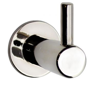 Single Coat Hook with Pin 37 mm Polished Nickel Plate