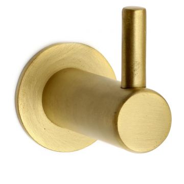 Single Coat Hook with Pin 37 mm Satin Brass Lacquered
