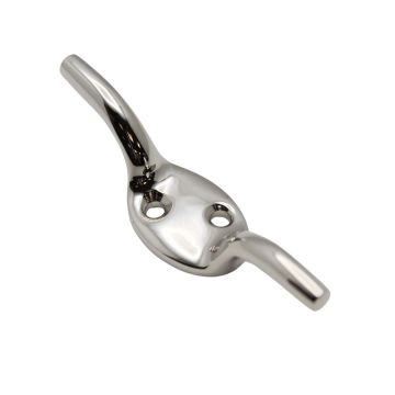Cleat Hook 76 mm Polished Nickel Plate