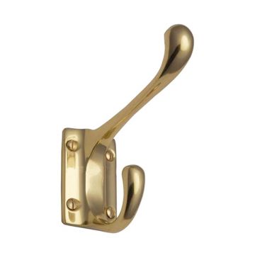 Ball End Hat and Hook Hook (Polished Brass Lacquered)