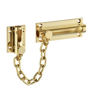 Door Security Chain 100 mm ( Polished Brass Unlacquered)