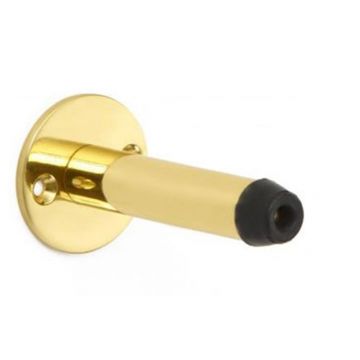 Projection Door Stop 76 mm  Polished Brass Unlacquered