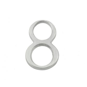 Pin Fix Number 60 mm Satin Chrome Plate