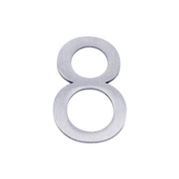 Pin Fix Door Numeral 100 mm Polished Chrome Plate