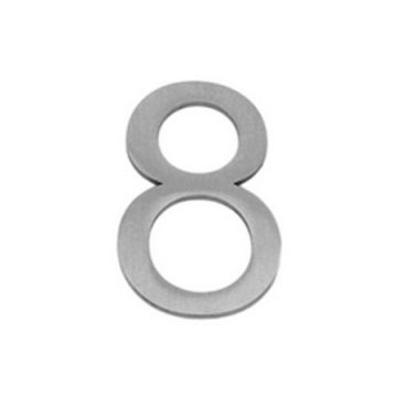 Pin Fix Door Numeral 100 mm Satin Chrome Plate