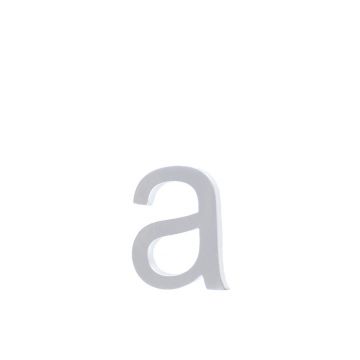 Arial Font Pin Fix Letter a Polished Chrome Plate