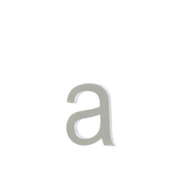 Arial Font Pin Fix Letter a Satin Nickel Plate