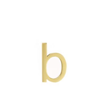 Arial Font Pin Fix Letter b Polished Brass Lacquered