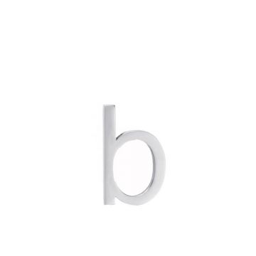 Arial Font Pin Fix Letter b Polished Chrome Plate