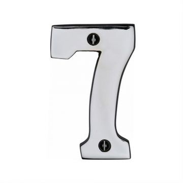 Screw Fix Numeral 76 mm Polished Chrome Plate