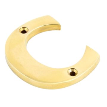 Screw Fix C Letter 78 mm Polished Brass Unlacquered