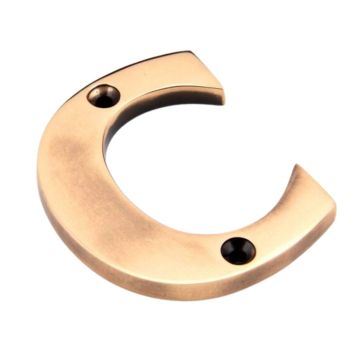 Screw Fix C Letter 78 mm Aged Polished Bronze Unlacquered