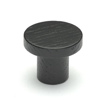 Circum Black Ash Cabinet Knob 33 mm Dia Standard Finish
