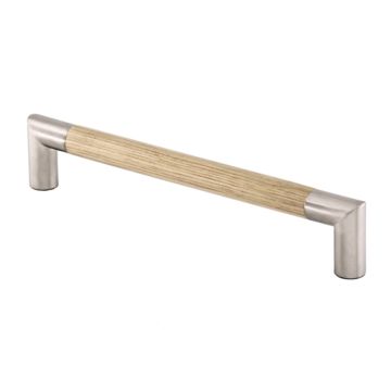 Angle Oak Cabinet Pull 208 mm Satin Stainless Steel