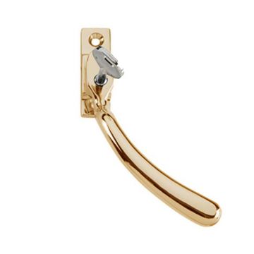 Right Hand Lockable Handle Polished Brass Lacquered