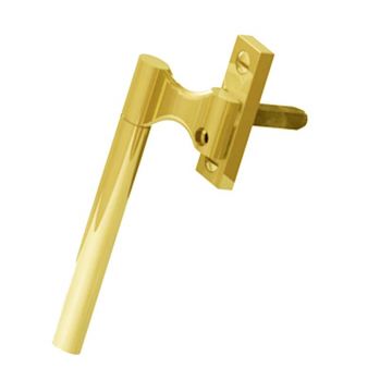 Left Hand Lockable Fastener Polished Brass Lacquered
