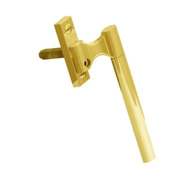 Right Hand Lockable Fastener  Polished Brass Lacquered