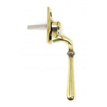 Right Hand Lockable Plain Fastener Aged Brass Unlacquered