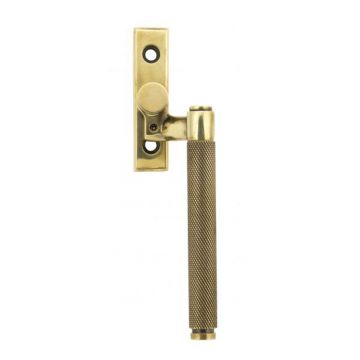 Right Hand Lockable Knurled Fastener Aged Brass Unlacquered 