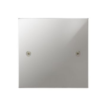 Single Blank Plate Square Corners Polished Chrome Plate