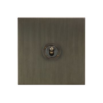 1 Gang Dolly Switch Square Corner Chocolate Bronze Lacquered