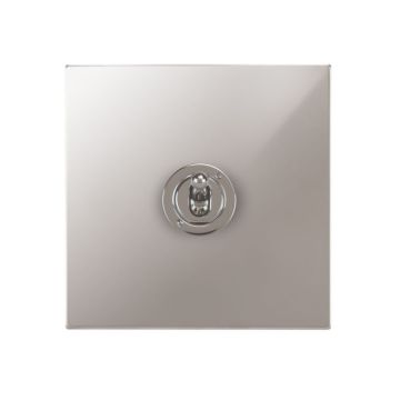1 Gang Dolly Switch Square Corner Polished Stainless Steel