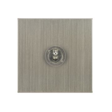 1 Gang Dolly Switch Square Corner Satin Nickel Plate