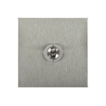 1 Gang Dolly Switch Square Corner Satin Stainless Steel