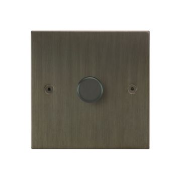 1 Gang 400w Dimmer Switch Square Corner Chocolate Bronze Lacquered