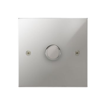 1 Gang 400w Dimmer Switch Square Corner Polished Chrome Plate