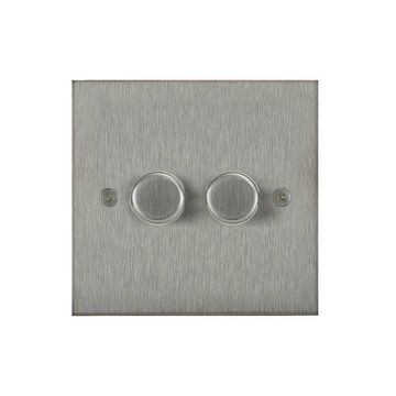 2 Gang 400w Dimmer Switch Square Corner