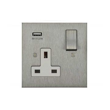1 Gang Switched Socket with Integrated USB Charging