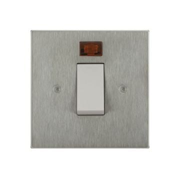 45 amp Cooker Switch with Neon Square Corner
