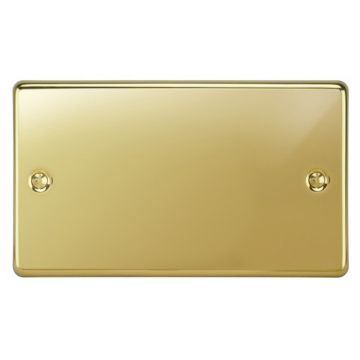 Double Blank Plate Polished Brass Lacquered