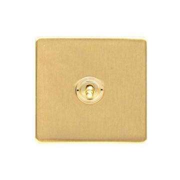 Heritage Studio 1 Gang Dolly Switch Satin Brass Lacquered