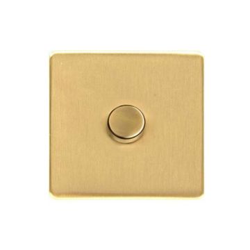 Heritage Studio 1 Gang Dimmer 400 W Satin Brass Lacquered