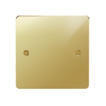 Horizon Classic Single Blanking Plate Polished Brass Lacquered